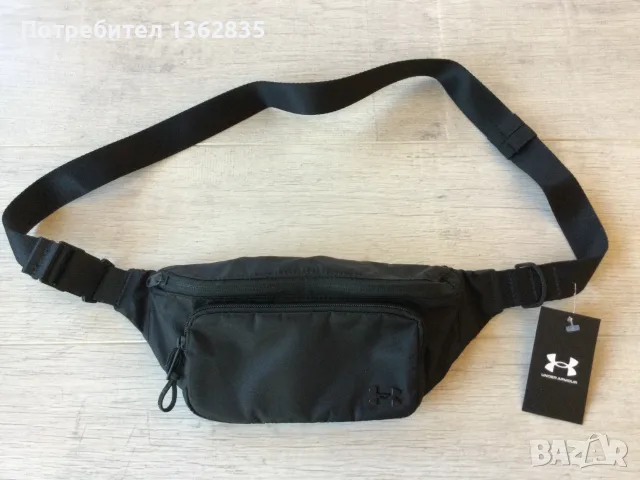 НОВА оригинална мъжка черна чанта чантичка за кръста "банан" crossbody bag UNDER ARMOUR от САЩ