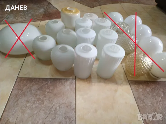 Продавам заедно общо 12 броя резервни стъкла за полилеи, снимка 3 - Други - 54824068