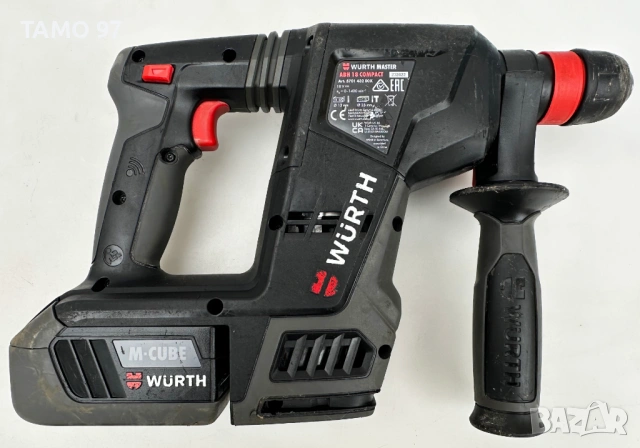 Wurth ABH 18 Compact - Безчетков акумулаторен перфоратор M-Cube 2x18V 4.0Ah, снимка 3 - Перфоратори - 54417092