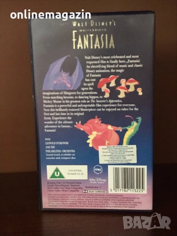 Видеокасета “ FANTASIA “ VHS, снимка 4 - Други жанрове - 55124818