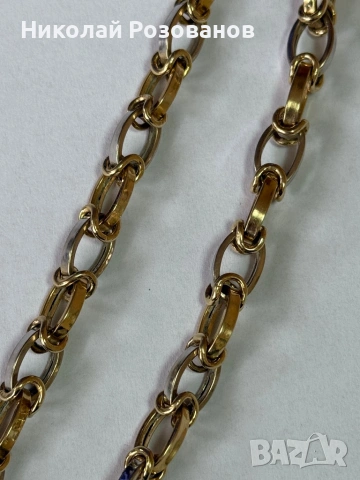 Мъжки златен ланец, снимка 4 - Колиета, медальони, синджири - 54276635