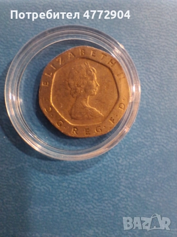 монета 1982 20p - Twenty Pence , снимка 3 - Нумизматика и бонистика - 54877303
