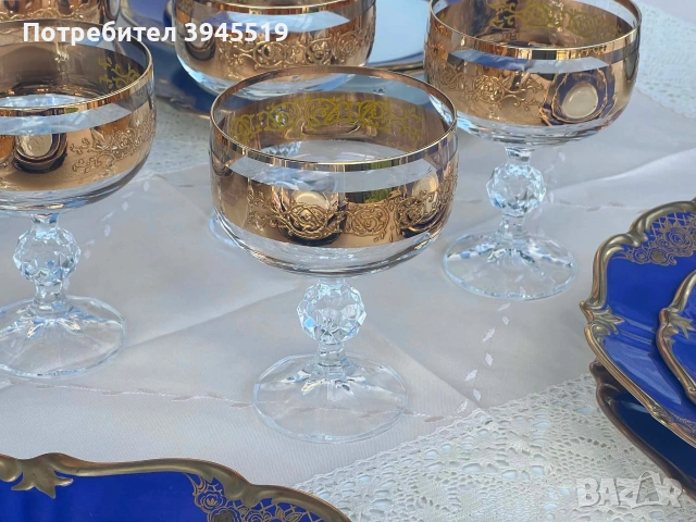 Кристален сервиз Бохемия , снимка 6 - Антикварни и старинни предмети - 55016698