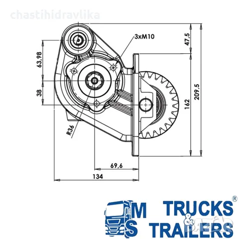 PTO Включвател OMFB за IVECO 2850.6, снимка 2 - Части - 55484721