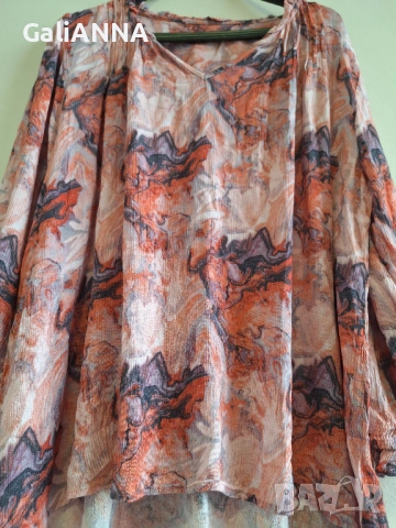 СТРАХОТНА ТУНИКА ЕФЕКТНИ ЦВЕТОВЕ 2XL-3XL, снимка 2 - Туники - 54672707