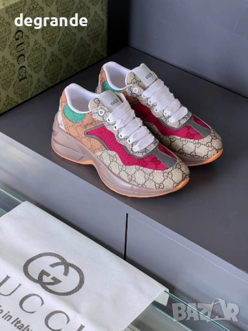 👟ВИДЕО НА МОДЕЛА Маратонки Gucci 36 37 38 39 40 41 42 43 44 номер, снимка 8 - Маратонки - 54765414