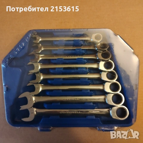CORNWELL TOOLS 8броя качествени ключове тресчотки, снимка 2 - Ключове - 54860257