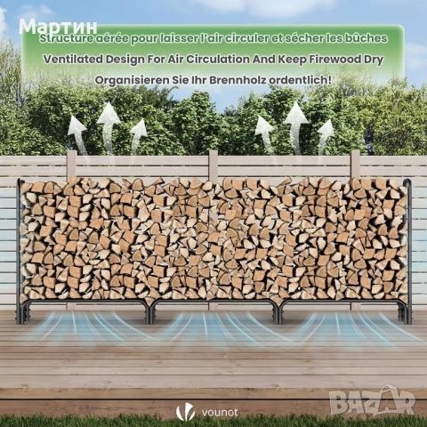 МЕТАЛНА СТОЙКА ЗА ДЪРВА VOUNOT С ВОДОУСТОЙЧИВО ПОКРИВАЛО 3м., снимка 7 - Други - 54642789