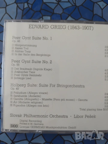 Edvard Grieg, Slovak Philharmonic Orchestra, Libor Pešek - Peer Gynt Suites 1 & 2 - Holberg Suite , снимка 2 - CD дискове - 54713952