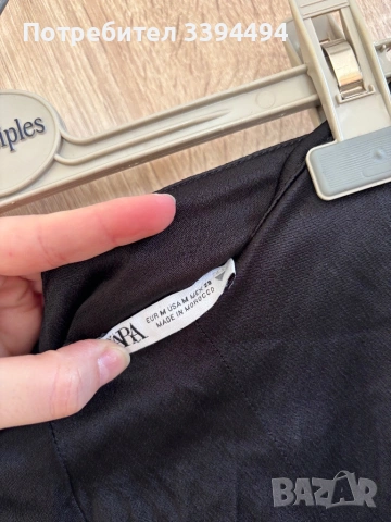 Къси сатенени гащи Zara с висока талия, снимка 3 - Къси панталони и бермуди - 54527955