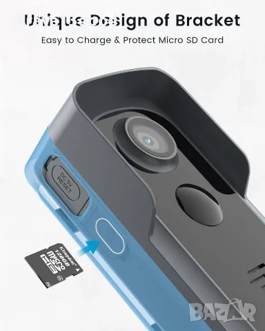 ieGeek Bell J9 Безжичен видео звънец с камера 2K 3MP, Wi-Fi, двупосочно аудио, PIR детекция, снимка 3 - Други стоки за дома - 55540750