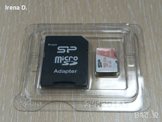 Чисто нова карта памет Silicon Power Superior 64GB microSDXC (4K Ultra HD), снимка 2 - Карти памет - 55573762
