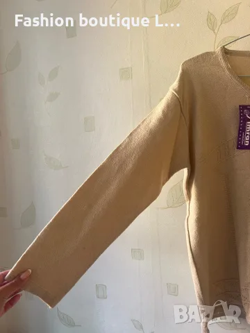 3 евро 💶 Нова дамска блуза с етикет в кремав цвят M / L размер ❤️, снимка 2 - Блузи с дълъг ръкав и пуловери - 55579044
