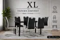 чисто нови от Германия Трапезен Комплект XL Изкуствена кожа, Черен, 180 х 90 х 75 см, 7 бр, снимка 3