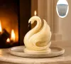 3d Лебед Елегантен силиконов молд форма свещ смола шоколад гипс фондан декор, снимка 5