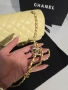 Chanel Flap Bag Gold logo Дамска Чанта От Естествена Телешка Кожа Код Brand Luxury Fashion26, снимка 5