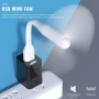 Мини USB Вентилатор 1W за Лаптоп, Power Bank и др. / Зелен / Бял /, снимка 7