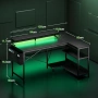 L бюро Coleshome LED 120x80 с контакти черно, снимка 3