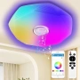 LED таванна лампа с димируема светлина и Bluetooth високоговорител CheDux 48W, снимка 1