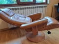релакс стол фотьойл от естествена кожа , снимка 6