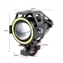LED прожектор за мотоциклет U7 Angel Eyes 15W 3000lm 12-85V – Универсален фар за мотор, ATV 10116, снимка 15