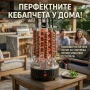 Електрическа скара за барбекю с 6 вертикални шиша – 1000W, автоматично въртене, без дим, снимка 4