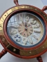 Стенен часовник - корабен рул; индекси - моряшки възли! Quartz, снимка 2