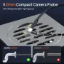 Индустриална ендоскопска камера 8mm дължина 15m IP67 4.3in Screen 8 LEDs Waterproof, снимка 8