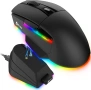 Геймърска безжична мишка KLIM Blaze X RGB, със станция за зареждане +дълготрайна батери+до 12000 DPI, снимка 1
