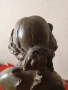 Стар бронзов бюст,авторски, снимка 6