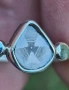 СРЕБЪРЕН ПРЪСТЕН С ТРАПИЧОВ ДИАМАНТ (ЗИМБАБВЕ), снимка 1