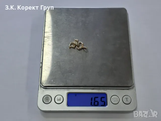 Златна висулка Скорпион 14К / 1,65 гр. , снимка 8 - Колиета, медальони, синджири - 55516913