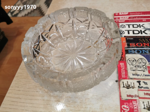 КРИСТАЛ-ГОЛЯМ РЕТРО ПЕПЕЛНИК 2405261902L1, снимка 7 - Антикварни и старинни предмети - 54661876