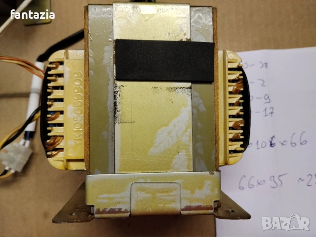 Трансформатор 2*38V ~500VA, снимка 3 - Друга електроника - 43000198