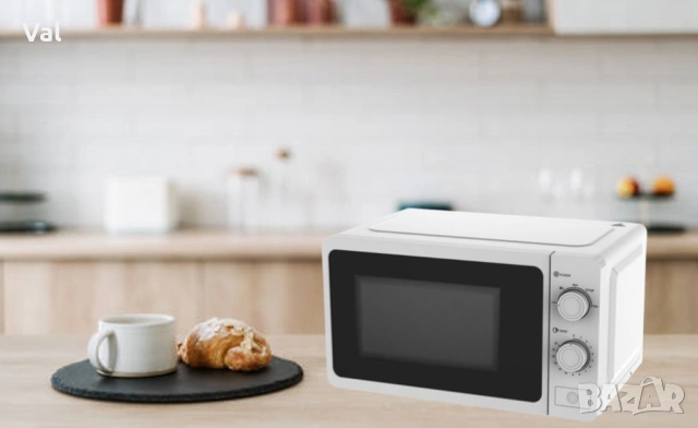 Микровълнова фурна, 700W, 20л., 5 степени на мощност, Таймер до 35мин., Размразяване, Бял, снимка 3 - Микровълнови - 54759851
