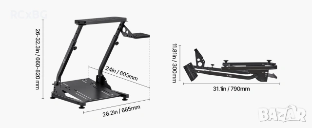 Стойка за Волан Sim Racing Stand Logitech Thrustmaster Оригинална Vevor®, снимка 3 - Аксесоари - 55084635