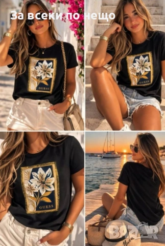 Guess Дамска Тениска👚Дамска Блуза С Къс Ръкав Гес - Различни Цветове Код Bal Style55, снимка 11 - Тениски - 54731358