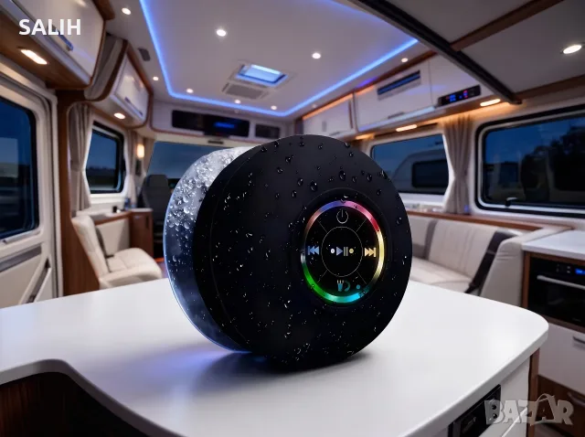 10W Bluetooth колонка за баня с вакуум, RGB светлини, Hifi Bass стерео звук, снимка 9 - Bluetooth тонколони - 55406337