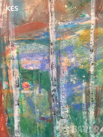 Брезички в гората, снимка 2 - Картини - 54295047