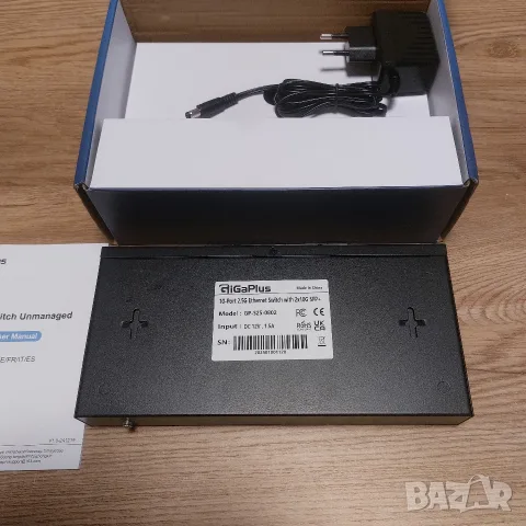 Нов 10-портов 2.5G Суич GiGaPlus (8 x 2.5G RJ45 + 2 x 10G SFP+) Метален / Безшумен, снимка 6 - Суичове - 55346889