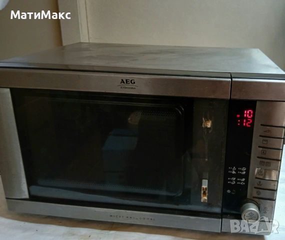 Микровълнова печка AEG с грил, снимка 3 - Микровълнови - 54422420