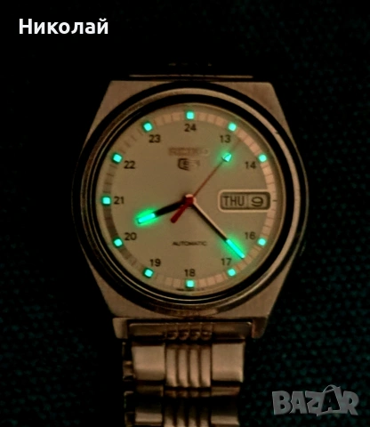 Seiko 5 Сейко 5 - самонавиващ се часовник, снимка 11 - Мъжки - 55195495