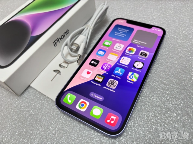 Перфектен! Като нов! 100% Батерия! Смартфон Apple iPhone 12, 64 GB, Purple