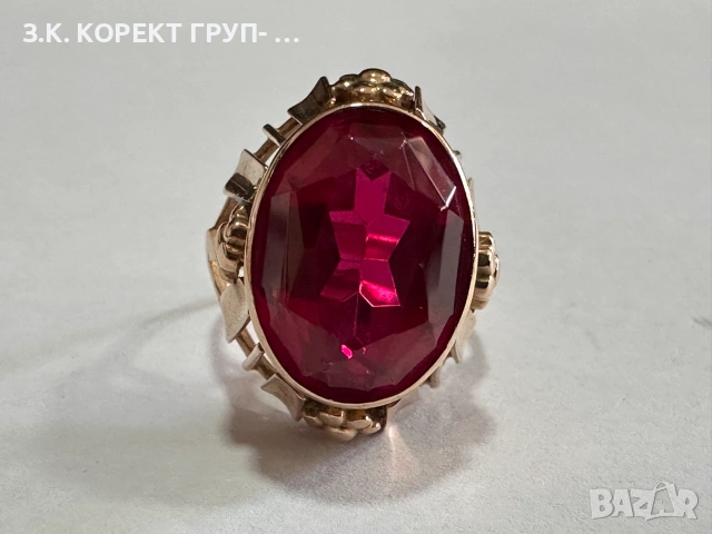 Златен дамски пръстен 14K – 7,07гр, размер 53, снимка 5 - Пръстени - 55117370