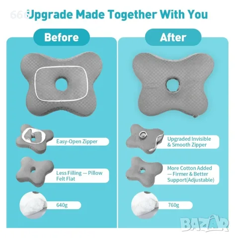 Възглавница за уши с отвор,, снимка 8 - Възглавници - 55590688