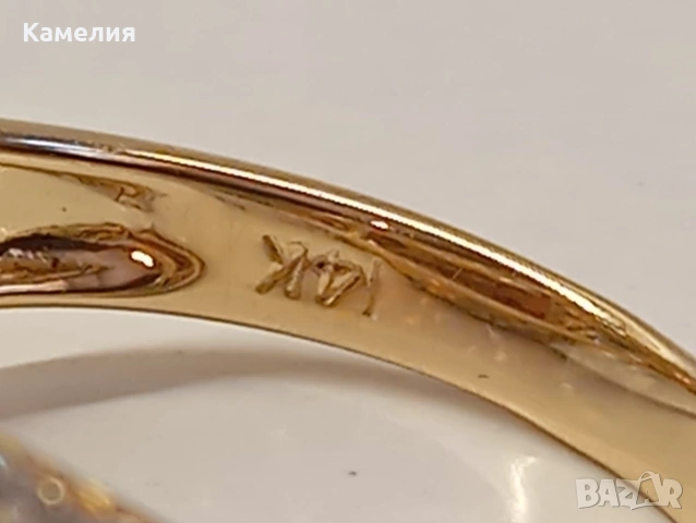 Руско злато. Пръстен с брилианти. , снимка 13 - Пръстени - 55241200