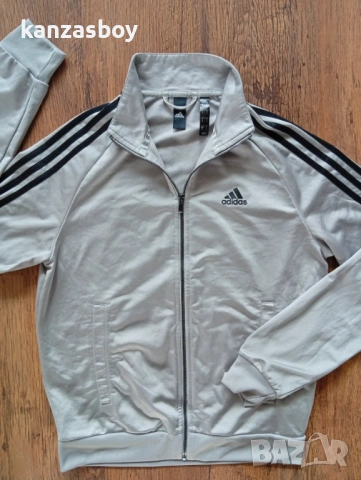 Mens Adidas Essentials 3 Stripe Track Jacket - мъжко горнище р-р S, снимка 5 - Спортни дрехи, екипи - 54037727