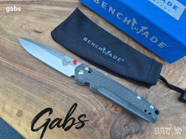Сгъваем нож Benchmade VALET 485-1, M390.,карбон, снимка 3 - Ножове - 55575069