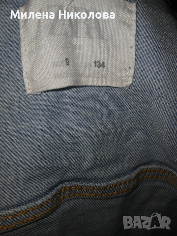 Дънково яке Zara 9г и блузка OVS, снимка 5 - Детски якета и елеци - 54495969