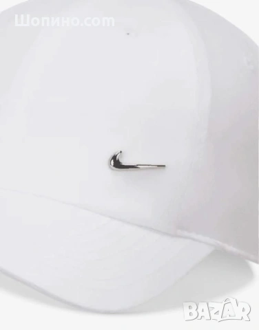 NIKE Dri-Fit Club Metal-Logo Cap White  Бяла шапка Nike, снимка 3 - Шапки - 54366750